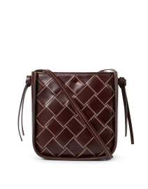 Product image thumbnail - Loeffler Randall - Mackenzie Brown Woven Leather Bag