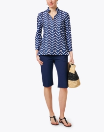Look image thumbnail - Jude Connally - Chris Navy Printed Top