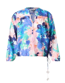 Product image thumbnail - Megan Park - Valetta Pink and Blue Print Blouse