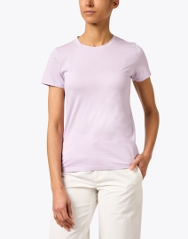 Front image thumbnail - Vince - Lavender Cotton T-Shirt