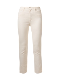 The Rider Cream High-Waisted Ankle Jean