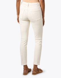 Back image thumbnail - Mother - The Looker Ivory Stretch Denim Jean