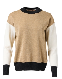 Fangal Metallic Colorblock Wool Sweater