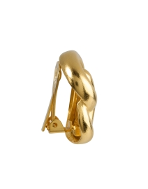 Back image thumbnail - Ben-Amun - Gold Knot Clip Earrings