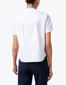 Back image thumbnail - Ines de la Fressange - Constance White Cotton Shirt