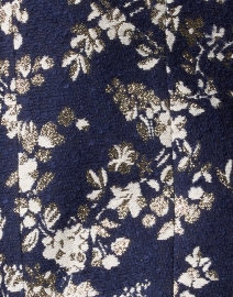 Fabric image thumbnail - Helene Berman - Alice Navy and Gold Lurex Floral Jacquard Jacket