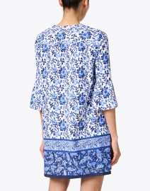 Back image thumbnail - Jude Connally - Kerry Blue Floral Printed Dress