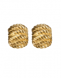 Product image thumbnail - Ben-Amun - Gold Textured Clip-On Stud Earrings