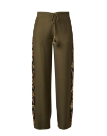 Product image thumbnail - Figue - Theodora Green Silk Pant