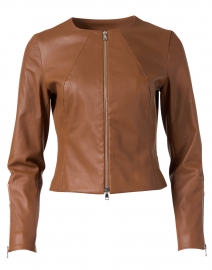 Saddle Stretch Leather Full Length Jacket