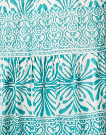 Fabric image thumbnail - Bell - Courtney Turquoise Print Cotton Silk Dress