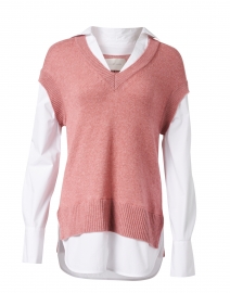 Nye Rose Pink Knit Vest Looker Sweater
