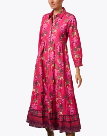 Front image thumbnail - Ro's Garden - Jinette Red Print Maxi Dress