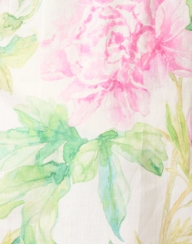 Fabric image thumbnail - Connie Roberson - Rita Pink and Green Floral Linen Jacket