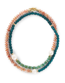 Product image thumbnail - Lizzie Fortunato - Cabana Pearl and Stone Beaded Necklace
