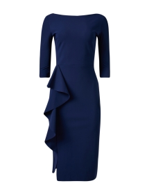 Product image thumbnail - Chiara Boni La Petite Robe - Muhe Navy Stretch Jersey Dress