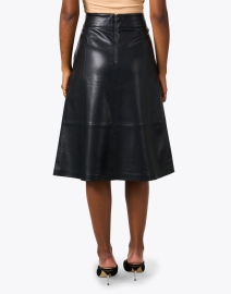Back image thumbnail - Kobi Halperin - Shawn Black Faux Leather Skirt