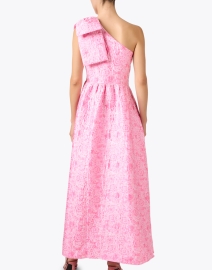 Back image thumbnail - Abbey Glass - Caroline Pink Jacquard Dress
