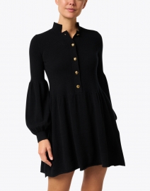 Front image thumbnail - Madeleine Thompson - Charleston Black Knit Cashmere Dress
