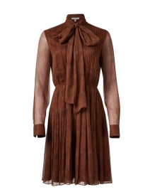 Copper Brown Silk Dress