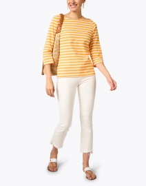 Look image thumbnail - Saint James - Galathee Orange Striped Shirt