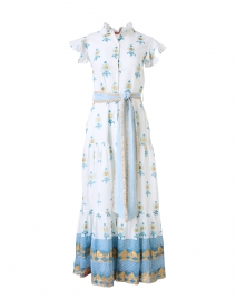 Blue and White Floral Cotton Dress