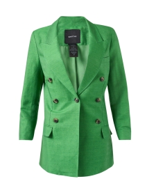 Product image thumbnail - Smythe - Classic Green Linen Silk Blazer