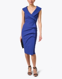Look image thumbnail - Chiara Boni La Petite Robe - Fiynorc Deep Blue Stretch Jersey Dress