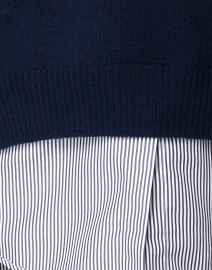 Fabric image thumbnail - Brochu Walker - Navy Sweater with Striped Underlayer