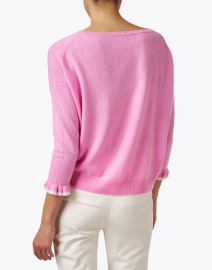 Back image thumbnail - Allude - Pink Wool Cashmere Sweater
