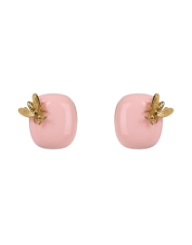 Product image thumbnail - Oscar de la Renta - Pink Stone Honey Bee Earrings
