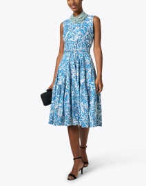 Look image thumbnail - Samantha Sung - Rose Blue Print Cotton Dress