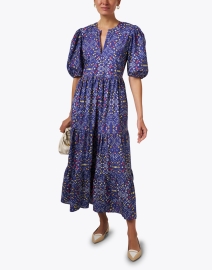 Look image thumbnail - Oliphant -  Indigo Multi Print Cotton Dress