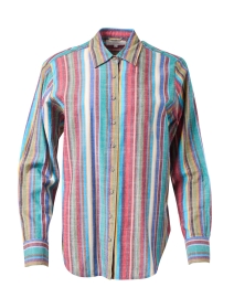 Product image thumbnail - Xirena - Beau Multi Stripe Cotton Shirt