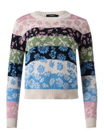 Fleres Multi Floral Stripe Sweater 