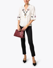 Look image thumbnail - Figue - Lina White Embroidered Top