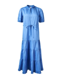 Product image thumbnail - L.K. Bennett - Hedy Blue Cotton Dress