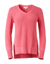 Pink Ribbed Cotton Sweater