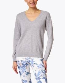 Front image thumbnail - Vince - Weekend Grey Cashmere Sweater