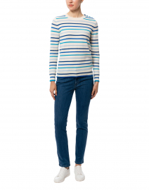 Blue Striped Breton Cashmere Sweater