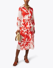 Look image thumbnail - Figue - Kate Red and White Floral Shirt Dress