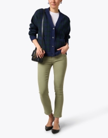 Look image thumbnail - Mother - The Dazzler Green Straight Leg Ankle Jean