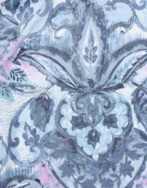 Fabric image thumbnail - Kinross - Blue Multi Print Silk Cashmere Scarf