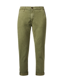 Caden Green Stretch Cotton Pant