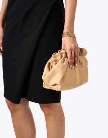 Look image thumbnail - Loeffler Randall - Willa Tan Leather Cinched Clutch