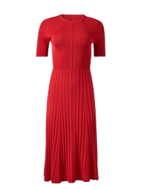 Red Satin Knit Dress