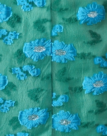 Fabric image thumbnail - Abbey Glass - Claudine Green Floral Organza Dress