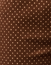 Fabric image thumbnail - Piazza Sempione - Brown Dot Print Stretch Corduroy Pants