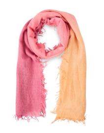 Pink and Orange Ombre Silk Cashmere Scarf