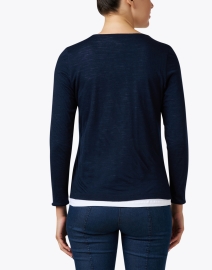 Back image thumbnail - WHY CI - Navy and White Layered Top